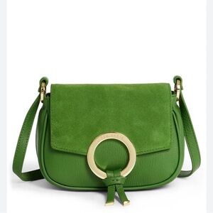 Ted Baker Green Crossbody Bag with Gold Ring Accent